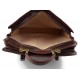 Leather shoulder bag briefcase carry on messenger bag leather ladies handbag mens office bag brown