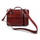 Leather shoulder bag briefcase carry on messenger bag leather ladies handbag mens office bag red