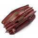 Leather shoulder bag briefcase carry on messenger bag leather ladies handbag mens office bag red