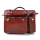 Leather shoulder bag briefcase carry on messenger bag leather ladies handbag mens office bag red