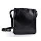 Bolso de cuero bandolera hombre mujer cartero de cuero negro bolso de piel messenger