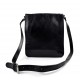 Bolso de cuero bandolera hombre mujer cartero de cuero negro bolso de piel messenger