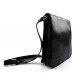 Bolso de cuero bandolera hombre mujer cartero de cuero negro bolso de piel messenger