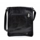 Bolso de cuero bandolera hombre mujer cartero de cuero negro bolso de piel messenger