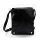 Bolso de cuero bandolera hombre mujer cartero de cuero negro bolso de piel messenger