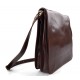 Mens shoulder leather bag shoulderbag genuine leather briefcase messenger brown