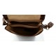 Mens shoulder leather bag shoulderbag genuine leather briefcase messenger brown