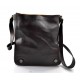 Mens shoulder leather bag shoulder bag genuine leather messenger dark brown