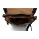 Sac cuir d'èpaule sac postier sac en cuir homme femme bandoulière sac de bureau marron foncè