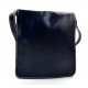 Bolso de cuero bandolera hombre mujer cartero de cuero azul bolso de piel messenger