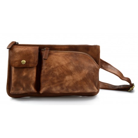 Sac cuir vintage pouche marron sac cartable sac bourse sac en cuir homme femme monnaie en cuir