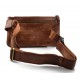 Brown leather pouch sling bag satchel leather retro pouch mens women vintag