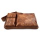 Brown leather pouch sling bag satchel leather retro pouch mens women vintag