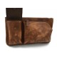 Brown leather pouch sling bag satchel leather retro pouch mens women vintag