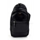 Bolso mochila negro de cuero bolso de hombre bolso de mujer mochila de piel bolso de espalda de piel bolso bandolera de piel