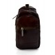 Bolso mochila marron oscuro de cuero bolso de hombre bolso de mujer mochila de piel bolso de espalda de piel bolso bandolera