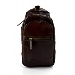 Sac à dos marron fonce bandoulière en cuir sac homme sac à bandoulière homme femme en cuir sac d'épaule sac hobo sac de bureau