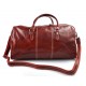 Mens leather duffle bag red shoulder bag travel bag luggage weekender carryon cabin bag