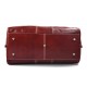 Mens leather duffle bag red shoulder bag travel bag luggage weekender carryon cabin bag