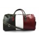 Leder reisetasche sporttasche italienische flagge damen herren ledertasche grun