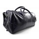 Mens leather duffle bag blue shoulder bag travel bag luggage weekender carryon cabin bag