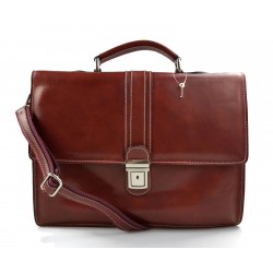Leather briefcase mens ladies office handbag shoulderbag messenger business bag satchel red leather executive bag