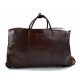 Bolso de viaje marron oscuro con ruedas bolso de cuero