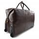 Bolso de viaje marron oscuro con ruedas bolso de cuero