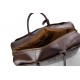 Bolso de viaje marron oscuro con ruedas bolso de cuero