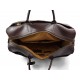 Bolso de viaje marron oscuro con ruedas bolso de cuero