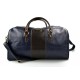 Sac de voyage en cuir homme femme bandoulière en cuir sac de sport sac bagage à main bleu marron fonce