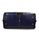 Mens leather duffle bag blue dark brown shoulder bag travel bag luggage weekender carryon cabin bag