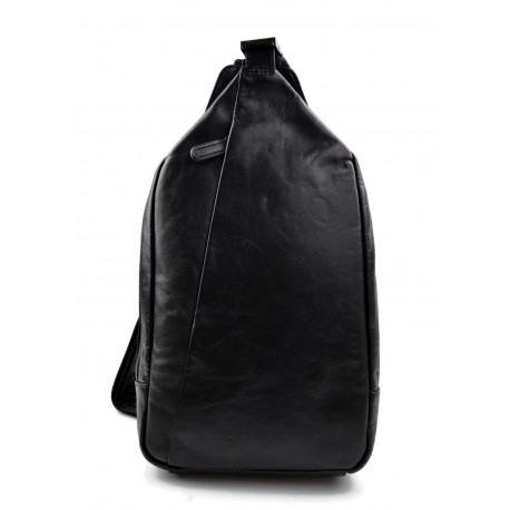 Bolso espalda de cuero bolso mochila bolso de espalda bandolera negro