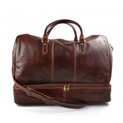 Leather duffle bag genuine leather shoulder bag brown mens ladies travel bag gym bag luggage duffel weekender carryon bag