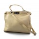 Borsa pelle donna beige borsa spalla a mano e a tracolla