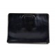 Organisateur en cuir A4 sac document sac dossier organisateur poignées rétractables cuir homme cuir femme sac cartable noir