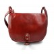 Bolsa de cuero de mujer rojo  made in Italy bandolera bolso de espalda bolso de piel