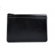 Leather folder A4 document file folder A4 black leather zipped document folder bag office folder document organiser