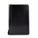 Leather folder A4 document file folder A4 black leather zipped document folder bag office folder document organiser