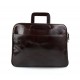 Organisateur en cuir A4 sac document sac dossier organisateur avec poignées en cuir sac tablet cuir sac cartable brun fonce