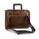 Leather folder A4 document file folder A4 brown leather zipped document folder bag with handles and shoulder strap