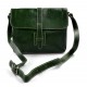 Leather hobo bag mens satchel messenger bag shoulder bag crossbody green