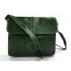 Leather hobo bag mens satchel messenger bag shoulder bag crossbody green