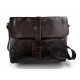 Sac cuir sac à bandoulière homme femme marron fonce sac d'épaule bandoulière