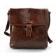 Bolso bandolera de cuero bolso espalda bolso hombre piel bolso de cuero marron