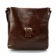 Borsello pelle marrone a tracolla uomo donna borsa tracolla in vera pelle hobo bag