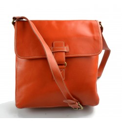 Leather shoulder bag hobo bag leather satchel leather bag crossbody orange