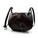 Bolsa de cuero de mujer marron oscuro made in Italy bandolera bolso de espalda bolso de piel