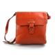 Bolso bandolera de cuero bolso espalda bolso hombre piel bolso de cuero naranja