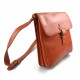 Borsello pelle arancione a tracolla uomo donna borsa tracolla in vera pelle hobo bag